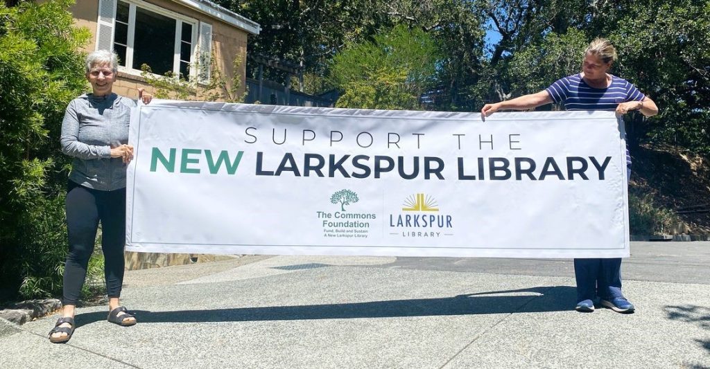 Support new library Larkspur banner