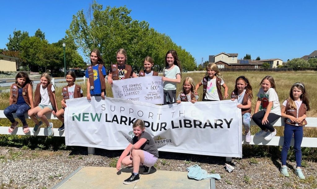 Corte Madera/Larkspur Girl Scout Troop 10506 donated $600 to The Commons Foundation in May